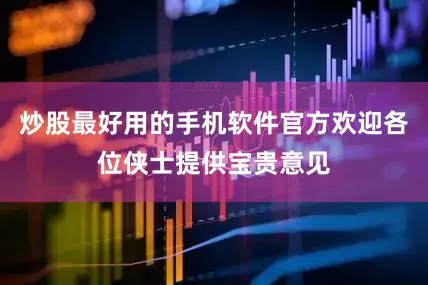 炒股最好用的手机软件官方欢迎各位侠士提供宝贵意见